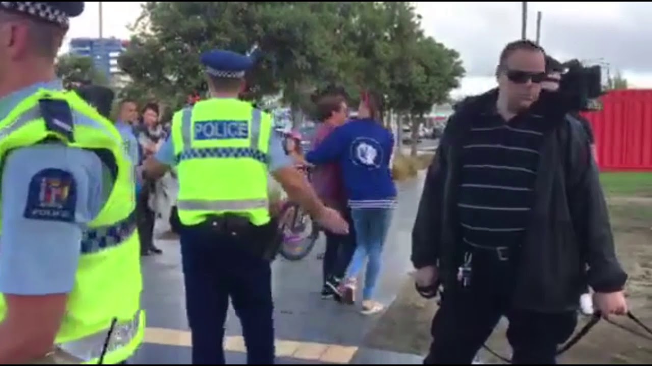 Nakba protest in Auckland's Silo Park (PMC)