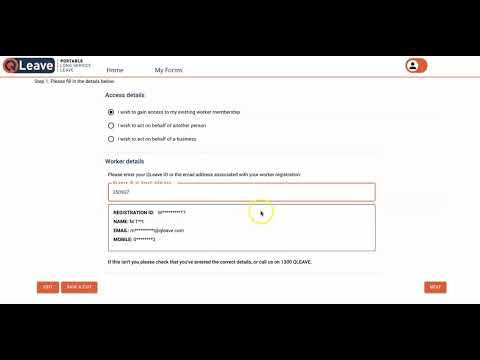 QLeave - how to request access to an existing registration
