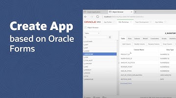 Creating an APEX App based on Oracle Forms