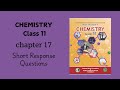 Chemistry class 11 chapter 17 short questions | national book foundation | pak bright stars academy