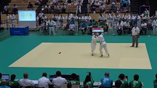 2018IH 男子柔道個人60kg級1回戦 石川 群馬常磐(群馬県) 対 古志 天理(奈良県)
