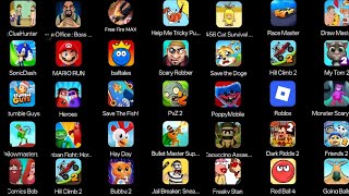 Roblox,Free Fire,Spranky Survival,Draw Master,Sonic dash,Red Ball 4,Scray Robber,Mario run...  screenshot 3