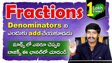 Fractions in Telugu ||7th class maths in Telugu | Fraction and Decimals class 7|| Bhinnalu in Telugu