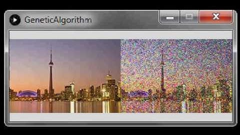 Genetic Algorithm - Evolving picture the skyline of Toronto.
