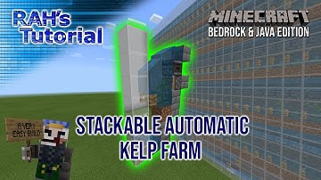 Stackable Automatic Kelp Farm Tutorial - Minecraft 1.20+ Bedrock & Java edition