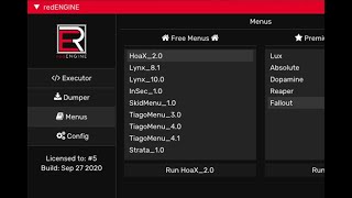 redEngine menus download free