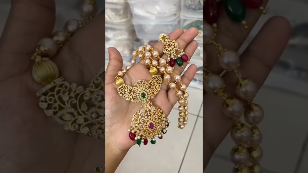 Latest one gram gold long haram set * V&J Vlogs *