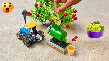DIY tractor grapes juice machine mini science project || flour mill 13 || @KeepVilla || @MiniTheQ