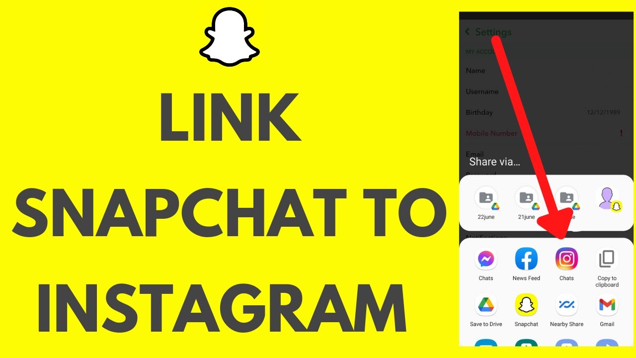 How To Link Snapchat To Instagram (Quick & Easy!) - YouTube