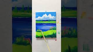 Beautiful Landscape Painting #howtopaint #landscapepainting #acrylicpainting  #art #painting