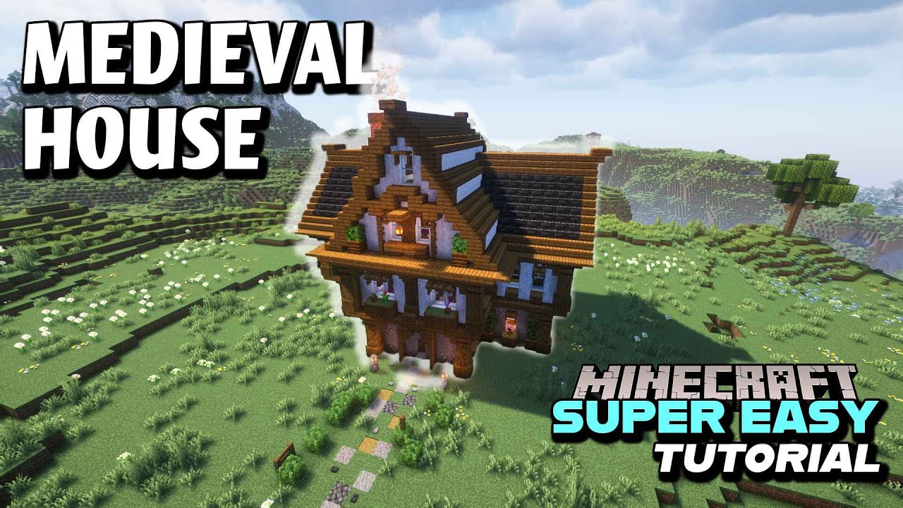 How to Build a Medieval House in Minecraft - YouTube