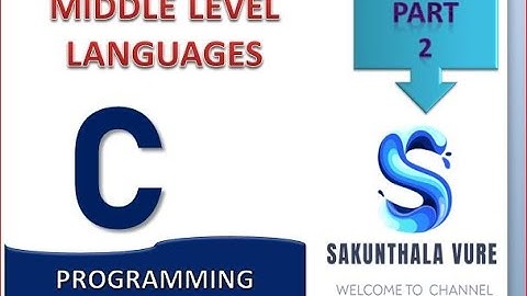 Types of middle level languages  02( C-lang)