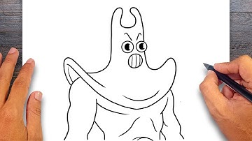 How to draw Man Ray from Spongebob Squarepants