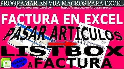 272 ❤️ Como CREAR una FACTURA 🔥 Sale INVOICE Pasar DATOS LISTBOX a OTRO Listbox  EXCEL #3