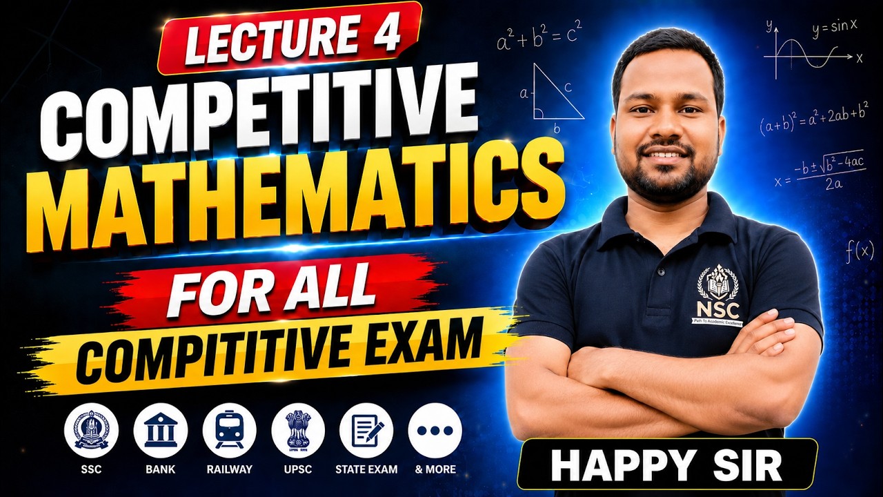 Sir Basic Maths Foundation Batch Lecture 4 by happy sir Basic to Advance | For # ...
