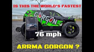 Arrma Gorgon Rc truck 4s and 6s speed runs