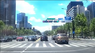 Driving Through Downtown Hangzhou 🏙️ | Scenic City Drive in China’s Modern Urban Streets 🚗