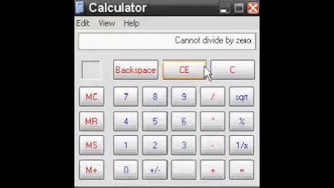 CANNOT DIVIDE BY ZERO
