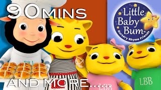 Hot Cross Buns | 90min of LittleBabyBum - Nursery Rhymes for Babies! ABCs and 123s | LBB