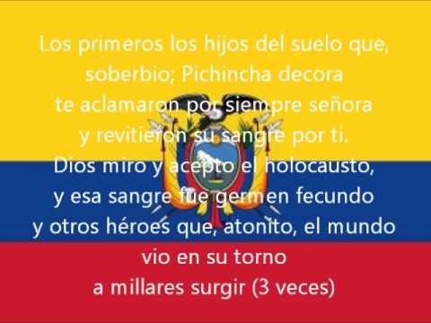 Himno Nacional del Ecuador [Original] con letra