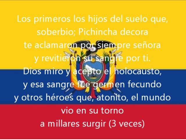 Himno Nacional Del Ecuador Con Letra Accordi Chordify
