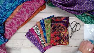 DAILY DEAL! 7 PACK Vintage SILK Fabrics from India! GIFT WITH PURCHASE... screenshot 5