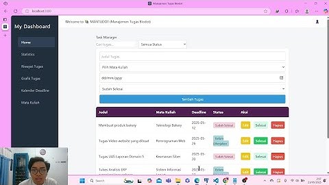 Membuat Website Manajemen Tugas Mandiri Menggunakan React JS, Python Pyramid dan PostgreSQL.