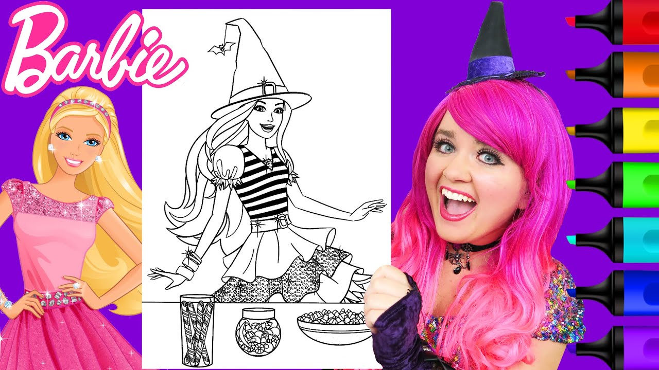 How To Color Barbie Halloween   Markers