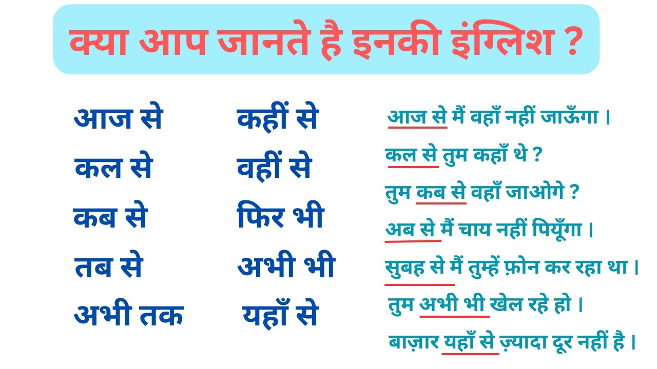 Advanced Spoken English: How to Use 'From Today, Since When' | Daily Use Structures