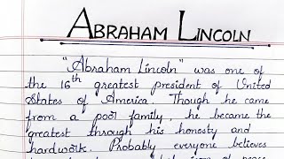 Essay on Abraham Lincoln in english//16th President of United States..(great man🙏)#abrahamlincoln