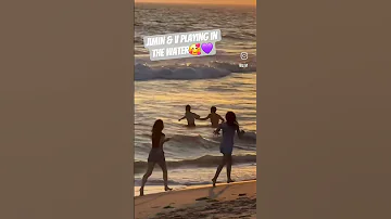 Jimin IG Post Of Him V At The Beach Bts Btsarmy Thv Jiminbts Kimtaehyung Parkjimin 