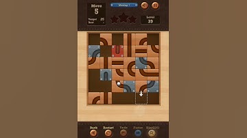 Roll the Ball slide puzzle Moving J Pack Level 39 Solution