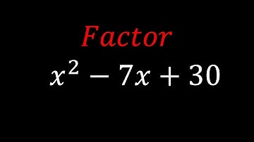 Factoring Quadratic Expressions part1