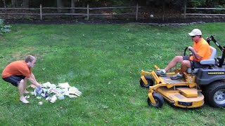 Psycho Dad Shreds Video Games(An angry father runs over his son's video game collection with a lawn mower. Want more videos like this one, check out the Psycho Series: ..., 2014-08-06T23:15:51.000Z)