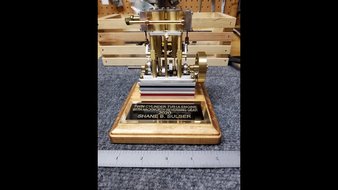 Twin Cylinder Vertical Steam/Air Engine(TVR1A) with Hackworth Reversing