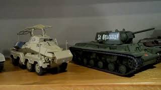 My 1:72 scale armor collection.  History of battle tanks in plastic and diecast.