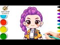 Rumi Full Drawing Tutorial 🎨 | Cute Chibi K-Pop Art Step by Step | Marker Coloring (Full Guide)