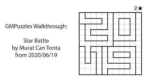 GMPuzzles - 2020/06/19 - Star Battle by Murat Can Tonta
