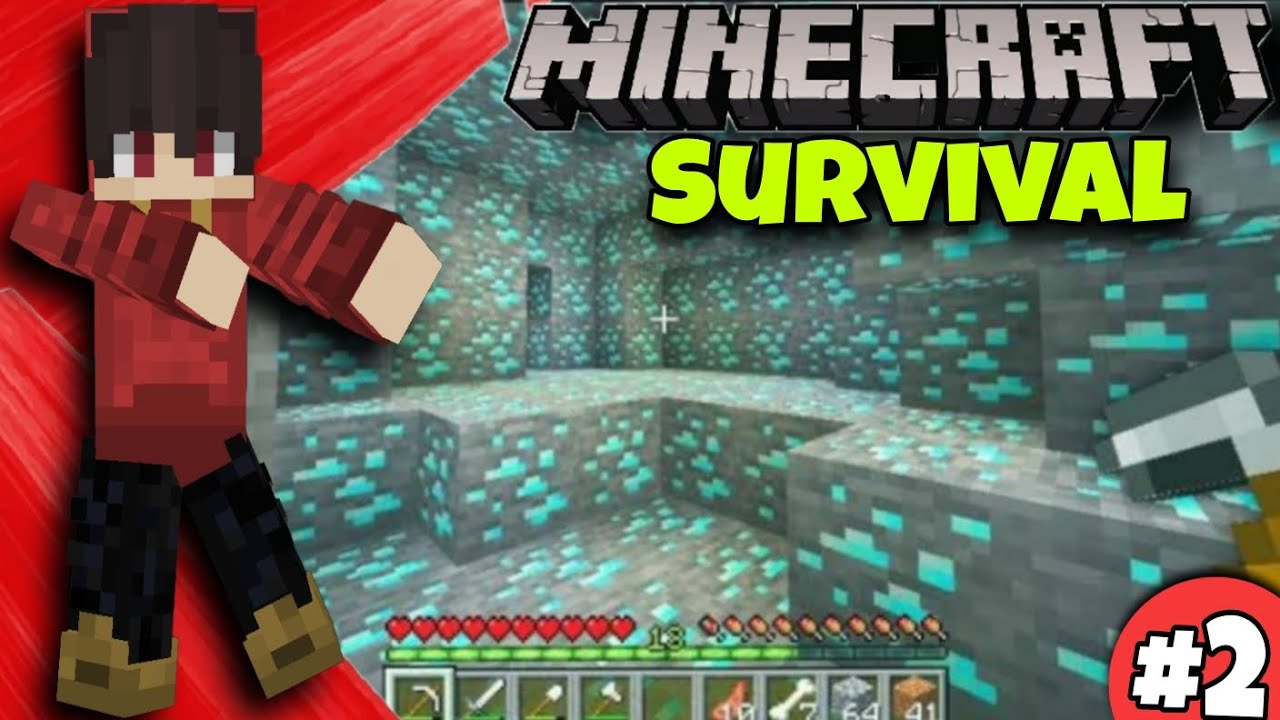 I FOUND DIAMONDS In Minecraft Pe Survival Series EP - 2 ( HINDI ) (Mr ...