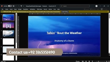 PowerPoint 6G Storms | PowerPoint 365 Chapter 6G Storms Grader Project