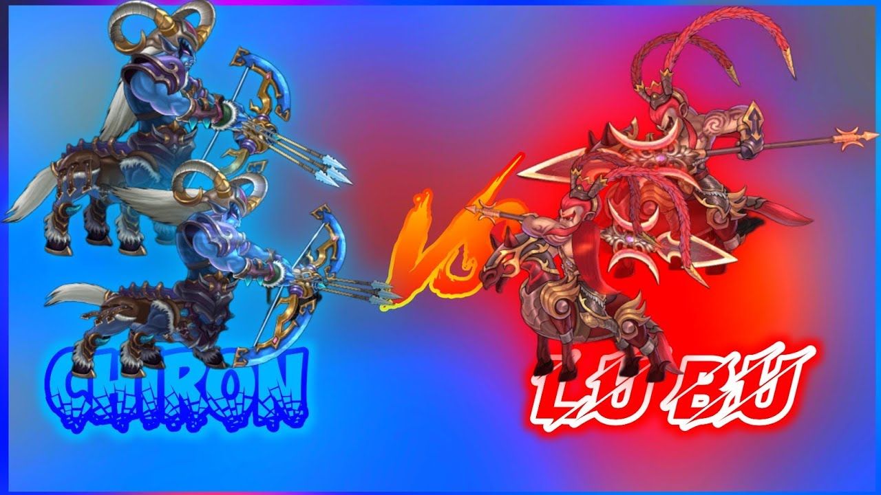 🔥 CHIRON VS LU BU EPIC HEROES WAR BEAST FIGHT 😈
