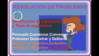 RESOLUCIÓN DE PROBLEMAS (INTENCIÓN ARGUMENTATIVA Y TIPOS DE ARGUMENTOS) RESOLUCIÓN DE PROBLEMAS (INTENCIÓN ARGUMENTATIVA Y TIPOS DE ARGUMENTOS)