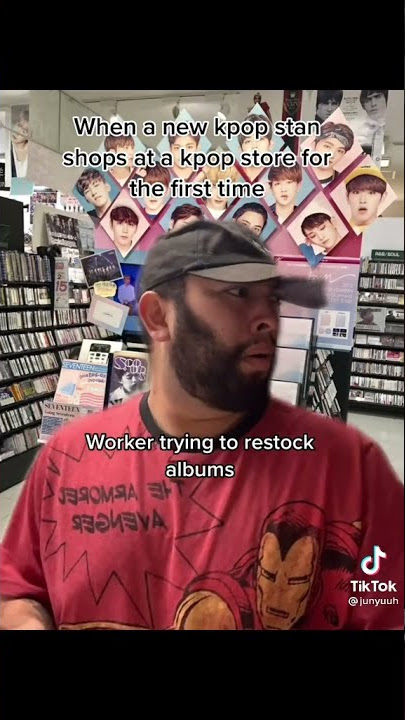 when a new Kpop Stan shops at a kpop store for the first time #shorts ( credit:@junyuuh)