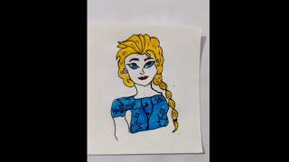 Disney Princess Frozen Elsa #elsa #frozenprincess #youtubeshorts #ytshorts #ytviral #handmade #draw