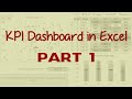 KPI Dashboard in Excel [Part 1 of 3]