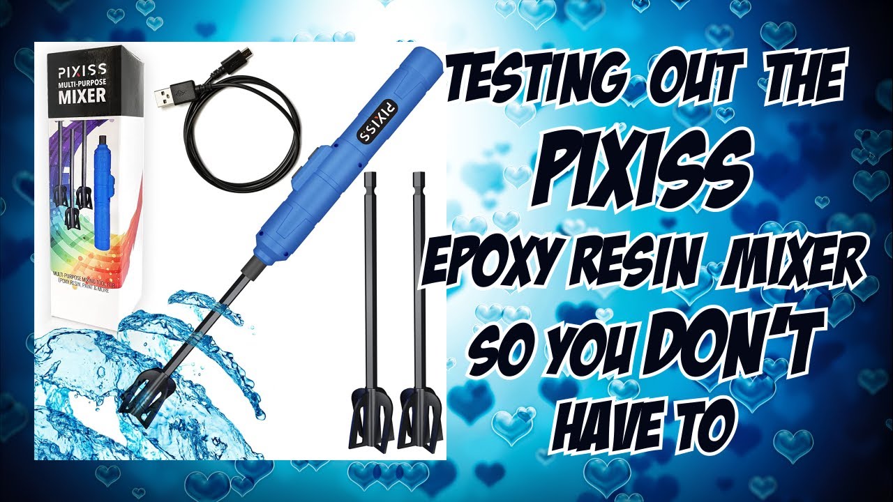 Pixiss Premium Resin Mixer, Handheld Rechargeable Epoxy Mixer