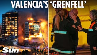 Valencia fire tears through tower block as firefighters rescue terrified residents from balconies