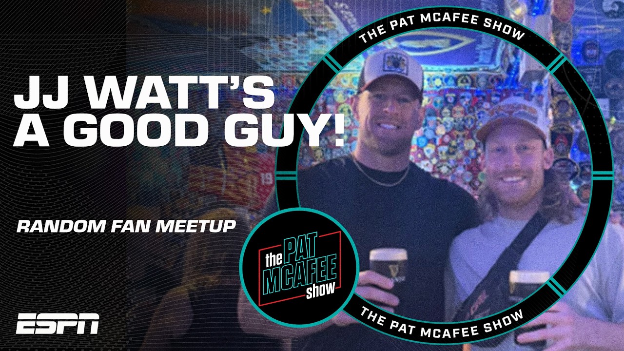 JJ Watt accepts his '1st Team All-Time Good Guy Award' after fan meetup 😁👏 | The Pat McAfee Show