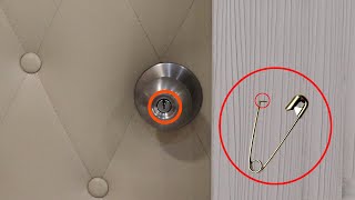 how to pick a door lock with a safety pin