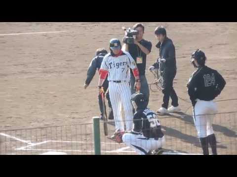 2014.11.22　甲子園　ファン感謝デー　今成選手の西岡選手ものまね